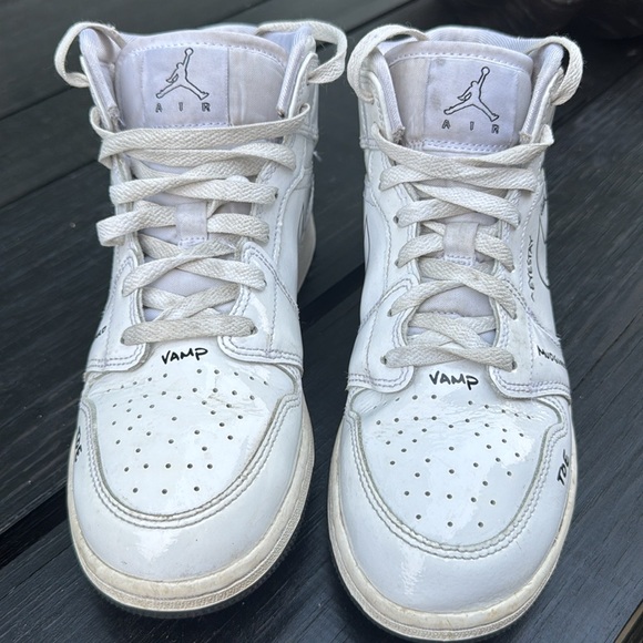 Air Jordan 1 Mid GS “Schematic” Kids 6Y Womens 7/7.5 - Picture 2 of 6